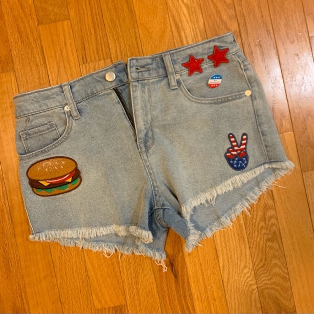 Mossimo American patriotic denim shorts size 6 28